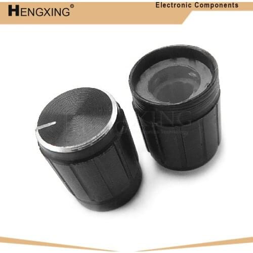 10piece 13*17mm aluminum alloy potentiometer 13*17 knob rotation switch volume control knob black In Stock In Stock