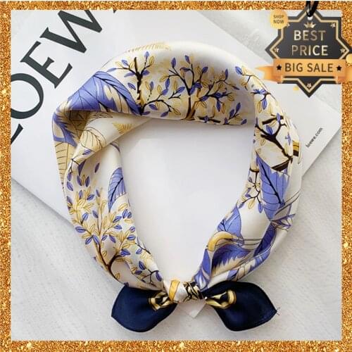 2021 New Pure Silk Woman Mulberry Silk Scarf Square Pashmina Girl Lady Kerchief Headwear Luxury Scarves Fashion Shawl Wrap Gift