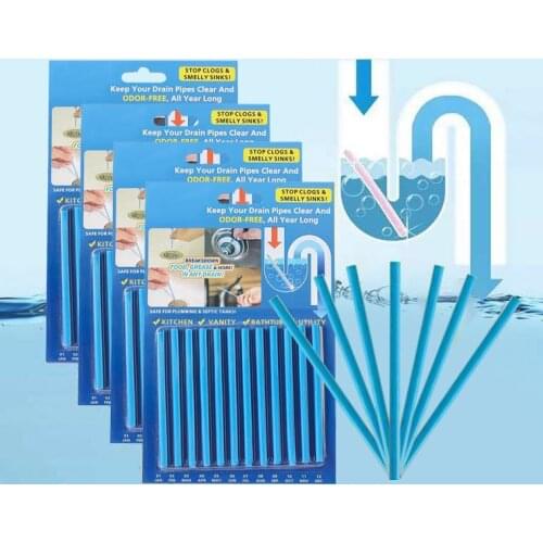 48 Stks/partij Home Pijplijn Bad Decontaminatie Afvoer Cleaners Aanrecht Filt Sticks Riool Reiniging Staaf Voor Keukens Tool