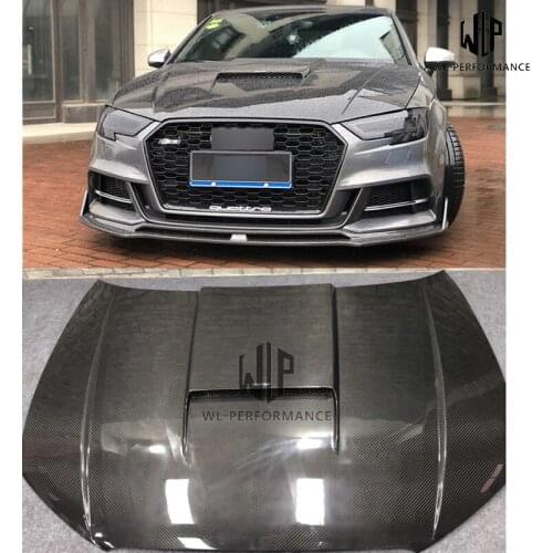 A3 S3 RS3 High Quality Full Carbon Fiber Engine hood Bonnets Car Styling For Audi A3 S3 RS3 Car body kit 17-19