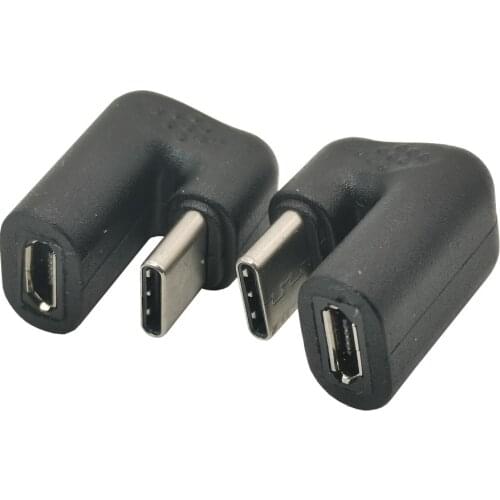 MICRO USB FEMALE TO TYPE C USB 3.1 MALE ADAPTER 180 DEGREE USB-C ADAPTOR A-035