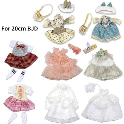 20cm BJD Doll Clothes Accessories Doll Clothes Princess Dressup Toys Gifts Clothes Accessories