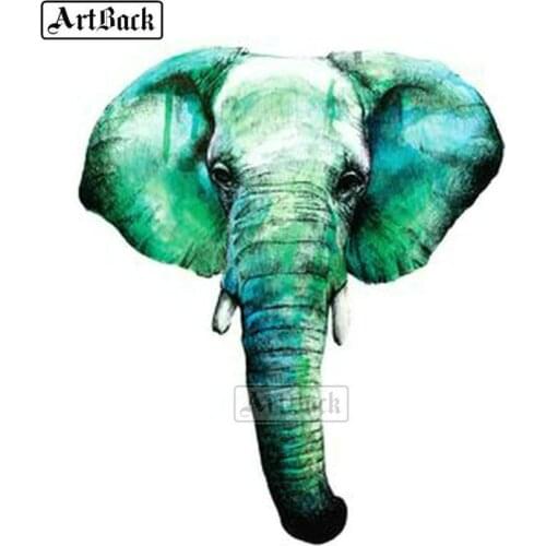 Full square drill diamond painting green elephant horse 5d diamond embroidery 3d animal mosaic home decoration gift