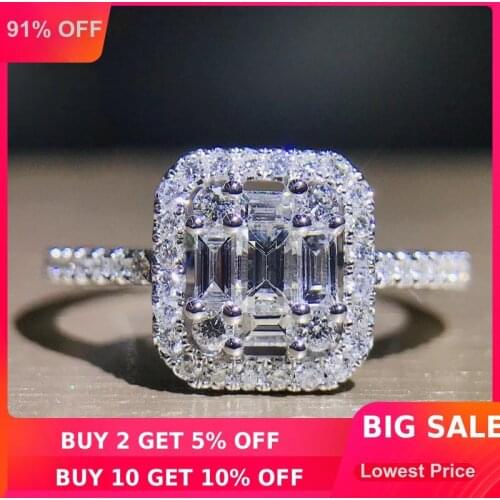 Choucong Classic ring T shape AAAAA Zircon 100% Real 925 sterling Silver Engagement Wedding Band Rings For Women men Bijoux Gift