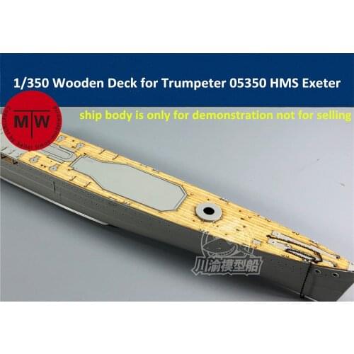 1/350 Scale Wooden Deck for Trumpeter 05350 HMS Exeter Heavy Cruiser Model CY350055