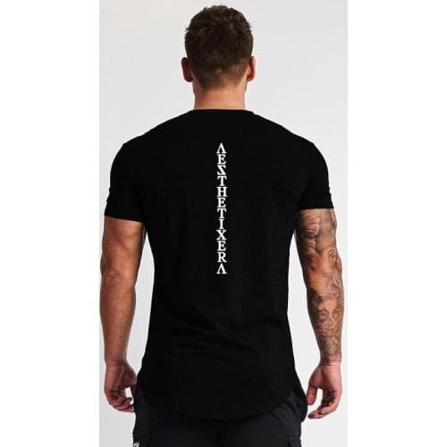 New Brand Clothing Gyms t-shirt Mens Fitness t-shirt Cotton slimfit t shirt men Bodybuilding Summer Muscle tops Slim fit tshirt