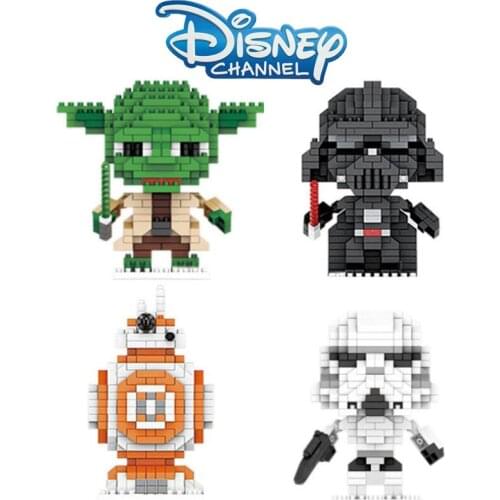 3D DIY Disney Star Wars Baby Yoda Building Blocks Educational Model Action Figure Ornament Block Brick Small Assembled Kid Toys