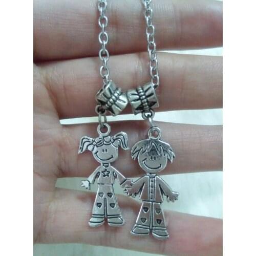 HOT !!! Fashion Candy colors Beads Tibetan silver Boys and girls statement Necklace pendant For Women Jewelry 6pcs B576