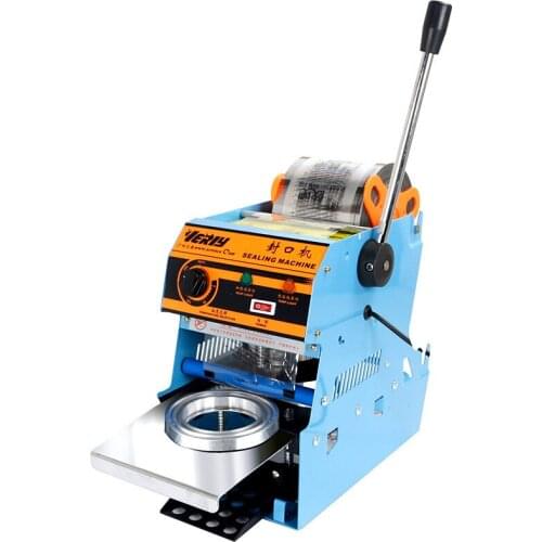 Plastic Cup Sealing Machine Milk Tea Bubble Tea Sealing Machine Packing Sealer for Standard Cup with Counting Function WY-806