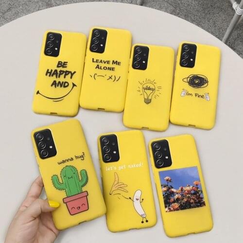 Cartoon Cactus Cute Case For Samsung Galaxy A52 Cases For Samsung A52 4G 5G Soft Silicone Phone Cover For Samsung A52 A 52 5G