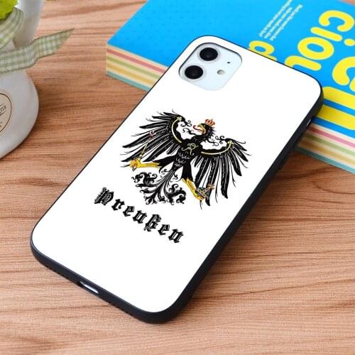 For iPhone Prussia Flag Soft TPU border Apple iPhone Case