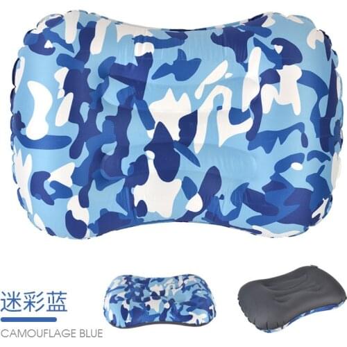 Inflatable Pillow Travel Pillow, Portable Lightweight Compact Pillow Cushion with Sack for Camping, Hiking, Traveling