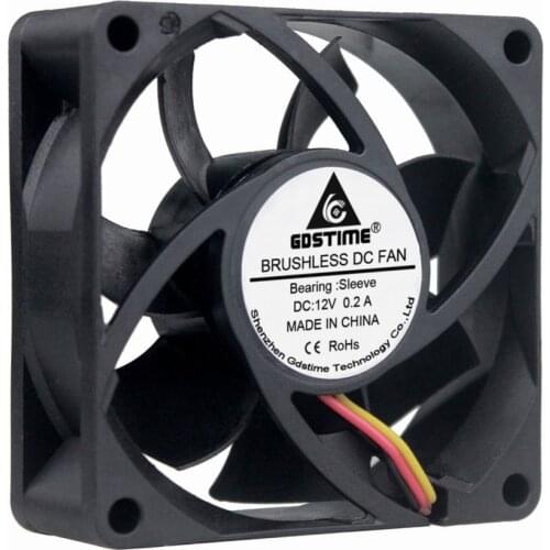 5pcs Gdstime DC 12V 3Pin 70mm 7CM 70x70x25mm 7025S Brushless DC Cooler Cooling Fan New