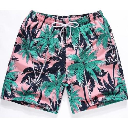 Popular mens quick drying beach Pants Capris European and American swimming trunks printed cross border large casual shorts