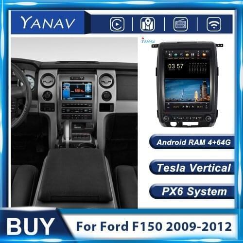 PX6 Android GPS Navigation Car Radio For Ford F150 2009-2012 Tesla Car 2 Din Stereo Autoradio Multimedia MP3 Player Head Unit