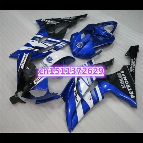 Blue white black ABS Fairing kit for YZF-R6 06-07 YZF R6 06 07 YZF 600 R6 2006 2007 fairing sets bodywork ABS-Dor D injection