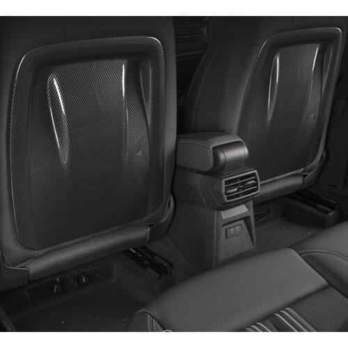 Carbon Fiber Style Car Seat Back Covers Trims For Audi A3 8Y Anti-kick Decoration Fit audi a3 2021 Interior Trim Anti-Kick Pad