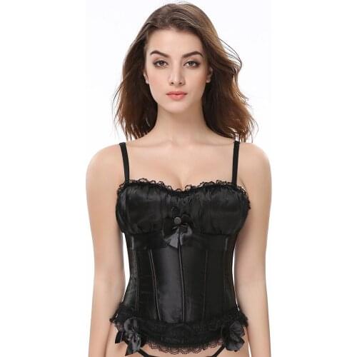 Ladies Floral Overbust Lace Up Back Waist Trainer Underwear Lingerie Corset Body Shaper Bustier S-6XL Plus Size