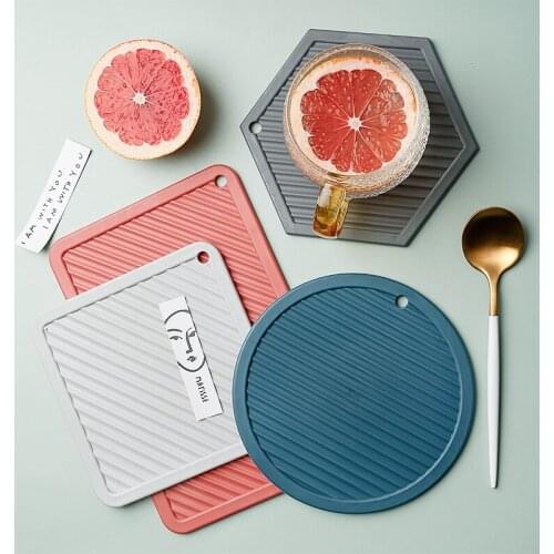 1PCS Nordic Geometric Coasters Non-slip Placemat Cup Mat Insulation Pad Tea Party Decoration Kitchen Tool For Pot Plate Bowl