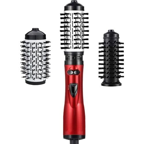 2 In 1 Hair Dryer and Volumizer Hot Comb Professional Hair Dryer Brush Hair Straightener & Hair Curler Blower Curling Iron