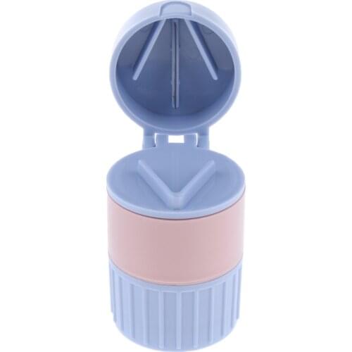 3 In 1 Travel Pill Tablet Cutter Crusher Grinder Storage Case Box Organizer