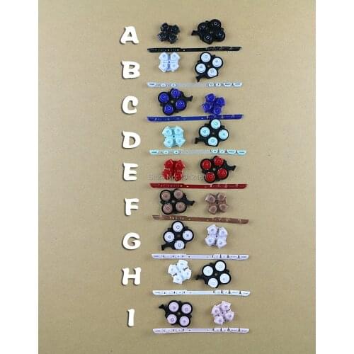 30sets 9 colors 3 in 1 full set LR keypad button with home start cable for psp2000 psp 2000 console