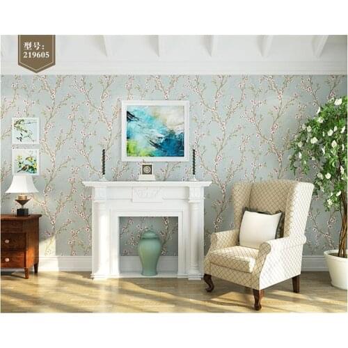 Beibehang Personality Country Wallpaper Bedroom Full House Living Room Sofa Background Nonwoven 3d Wallpaper Pastoral Flower