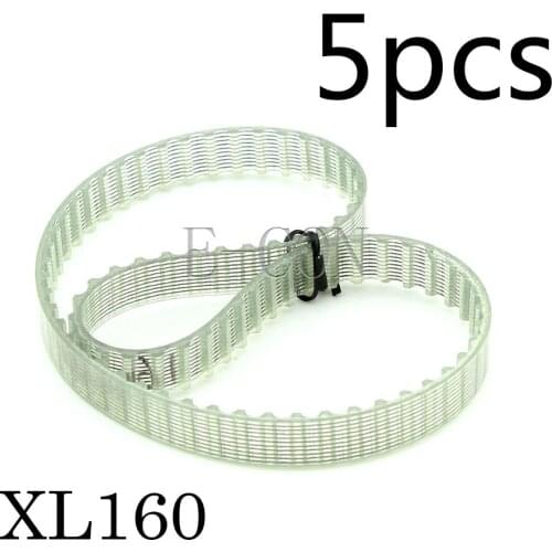 5pcs 160XL Timing Belt L039 80Teeth Width 0.39inch(10mm) with White Prusa Mendel Cords PU XL Positive Drive Pulley for Motor