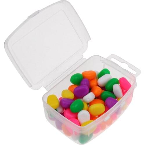 60 Pieces 0.5g Colorful Corn Lure Baits Fake Soft Lures Carp Corn Smell Full Floating Artificial Bait Corn Grain with Clear Box