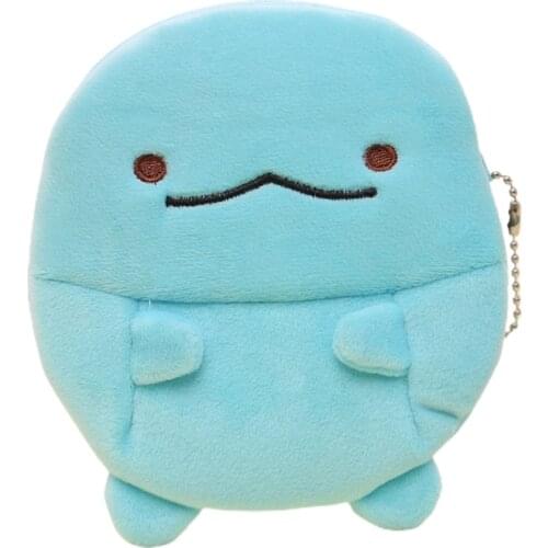 77HD Plush Mini Cartoon Animal Coin Purse Zip Small Change Purse Wallet Festival Gifts Portable Avocado Shape Card Holder