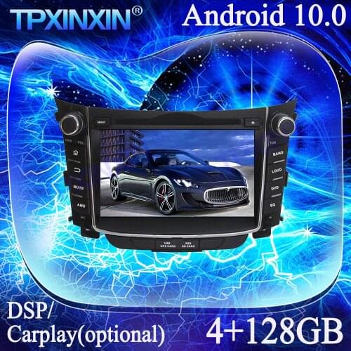 Android 10.0 IPS 4G+128G PX6 For Hyundai I30 2011-2014 Carplay Multimedia Player Tape Recorder GPS Navi Auto Radio Head Unit DSP