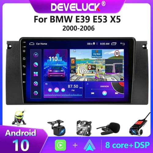 2 din Android 10 Car Radio for BMW 5 E39 E53 X5 1995-2001 2002 2003 2004 2005 2006 Multimedia Video Player Navigation GPS Stereo