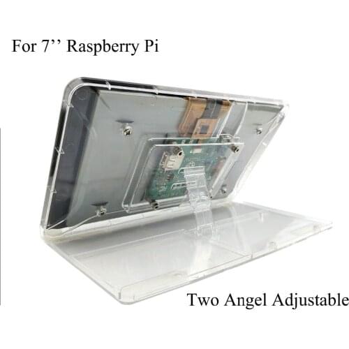7 Inch Touch Screen Display Transparent ABS Case for Raspberry Pi With Adjustment Stand Protective Shell