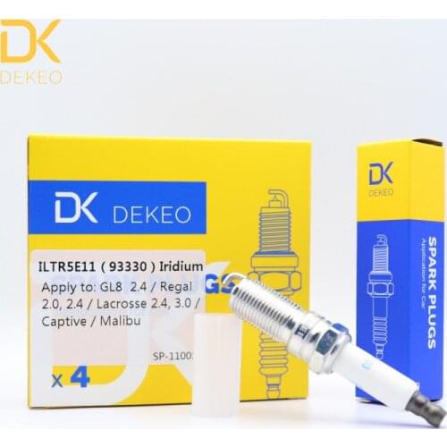 Dekeo For Chevrolet Camaro Cobalt Colorado HHR Malibu Silverado Tahoe Trailblazer GMC Canyon Envoy Sierra Yukon Spark Plug 4PCS