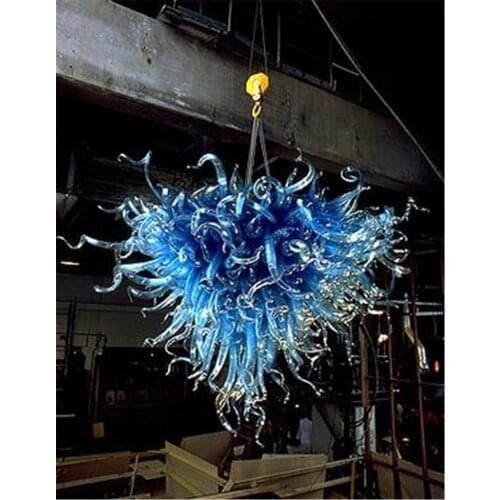 Home 100% Mouth Blown Borosilicate Living Room Lighting Murano Stained Glass Modern Chandelier