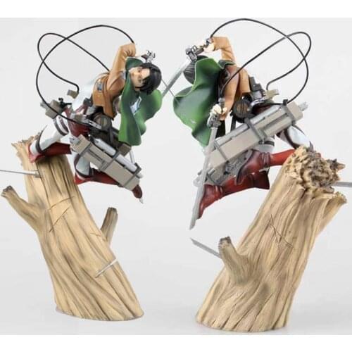 Levi Figure Attack on Titan Artfx J Levi Ackerman Anime Renewal Battle Damage Sergeant Major Figurine Model Toys Doll Gift 22cm