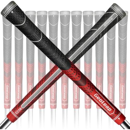 Geoleap Golf Grips Back Rib Multi Compound Rubber and Cord Hybrid Golf Club Grips 8pcs Standard/Mdisize, 5 Colors Optional