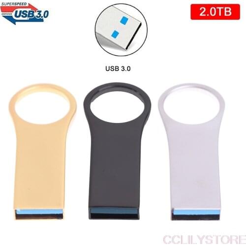 HOT!2TB Metal USB 3.0 Flash Drive Memory Stick Pen U Disk Metal Key Thumb PC Laptop