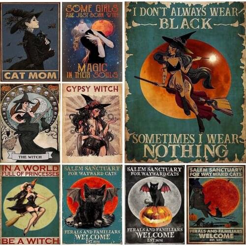 Halloween Witch Magic Girl Witchcraft Nordic Poster Pumpkin Wall Pictures For Living Room Wall Art Canvas Painting Unframed