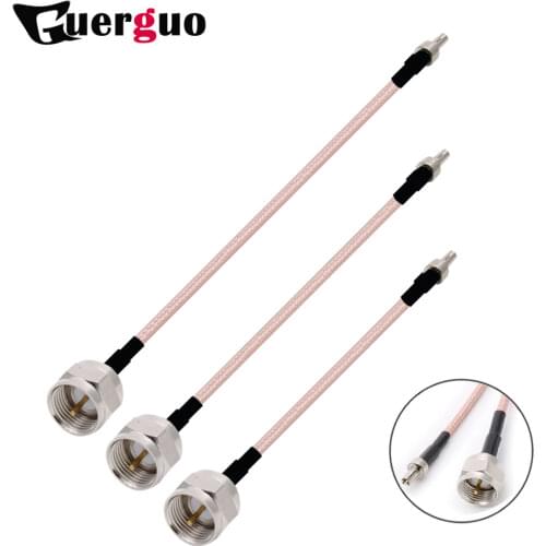 3G Antenna Cable Silver TS9 Straight switch F Male Plug Pigtail Adapter RG316 10/15/20/30/50/100cm