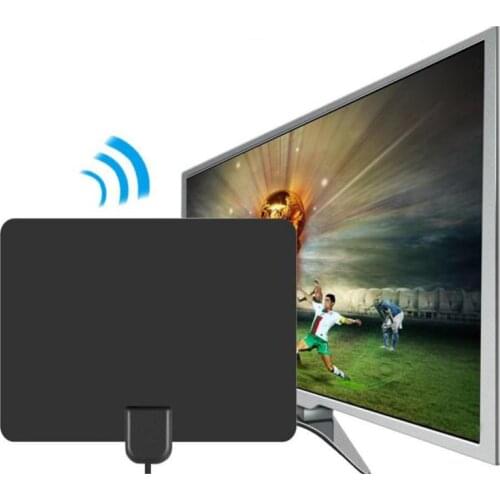 Indoor TV Antenna 960 Mile 4K Mini Digital HDTV Aerial Amplifier Local Channel Broadcast Aerial HD Flat Design Antenna UHF/VHF