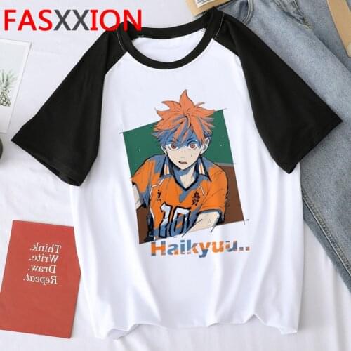Haikyuu clothes men aesthetic grunge vintage harajuku plus size summer top t-shirt tumblr