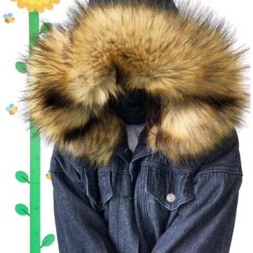 NEWDISCVRY Big Fur Collar Womens Denim Jacket 2020 Winter Velvet Thick Women Coat Locomotive Lamb Female Ladies Short Coat