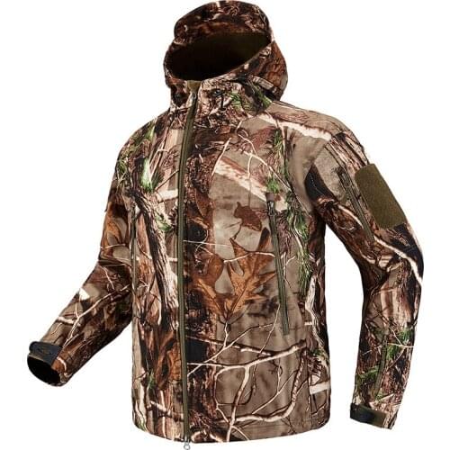 Winter TAD Tactical Softshell Camouflage Jacket Men Shark Skin Army Camo Windbreaker Waterproof Hunting Clothes Military Jackets