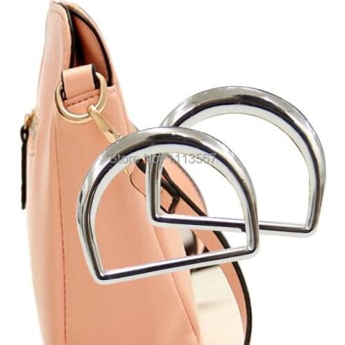 50pieces Silver Metal D Ring Hooks D Shaped Buckles Belt Buckle For Bags Clothes Belt Sewing Hooks Clips 42mm x 39mm K39