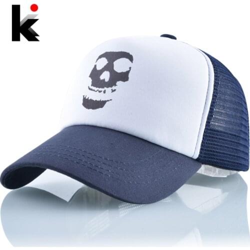 Fashion Snapback Trucker Hats Men Skull Pattern Baseball Cap Women Breathable Casual Sport Bones Streetwear Hip Hop Casquette