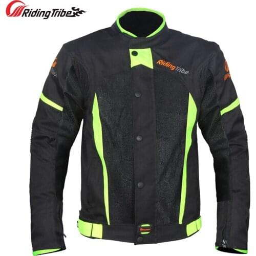 Riding Tribe Motorcycle Jacket Summer Mesh Breathable Windproof Motocross Off-Road Racing Armor with 5 Protective Gears JK-37