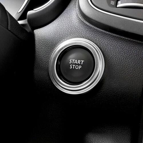 For Renault Koleos 2017 2018 Stainless steel Car engine start stop button Cover Trim Car Styling Accessories 1PCS