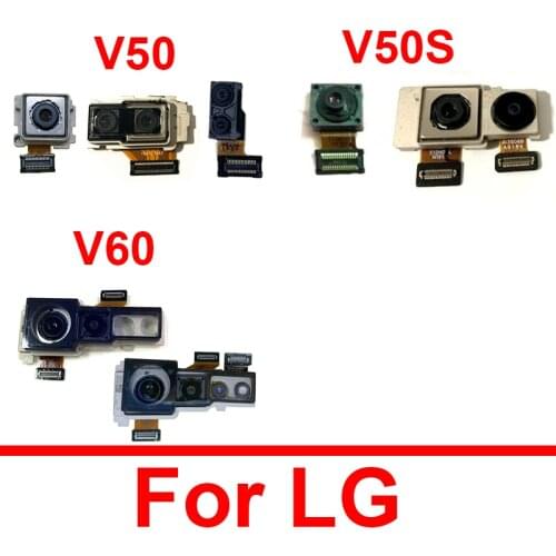 Front & Rear Main Camera For LG V60 ThinQ V60ThinQ Back Big Camera + Small Facing Camera Module Replacement Parts