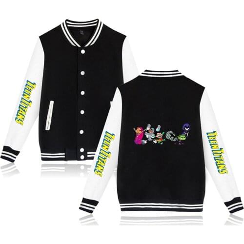 Teen Titans Go! Fashion Prints Baseball Jackets Women/Men Long Sleeve Jacket Hot Sale Harajuku Casual Streetwear Clothes